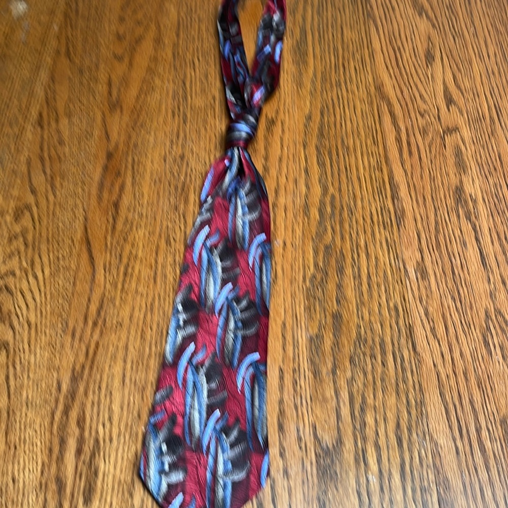 J. Garcia Red and Blue Patterned‎ Tie